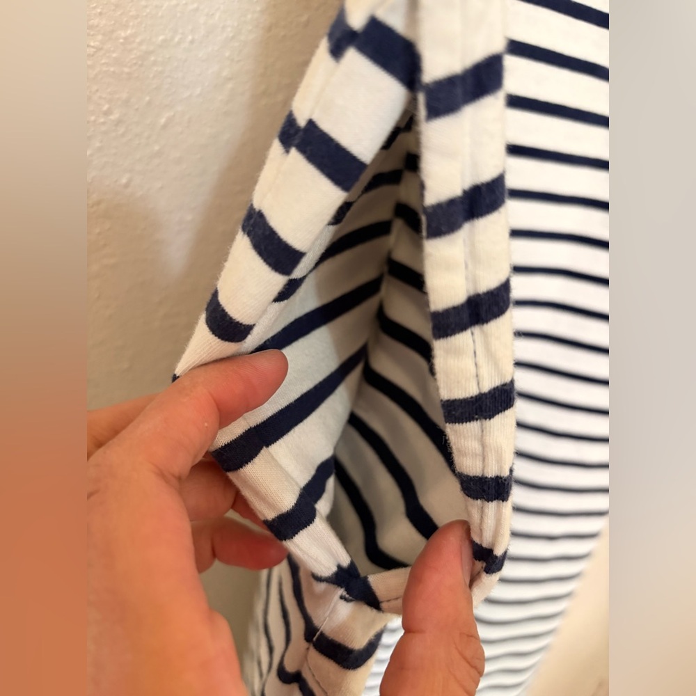 Lands' End Sailor Striped Long Dress Size L 14-16 W/ Pockets & SideSlits - Picture 6 of 8